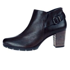 Paul Green Abby Leather Ankle Boots Platform Block Heel